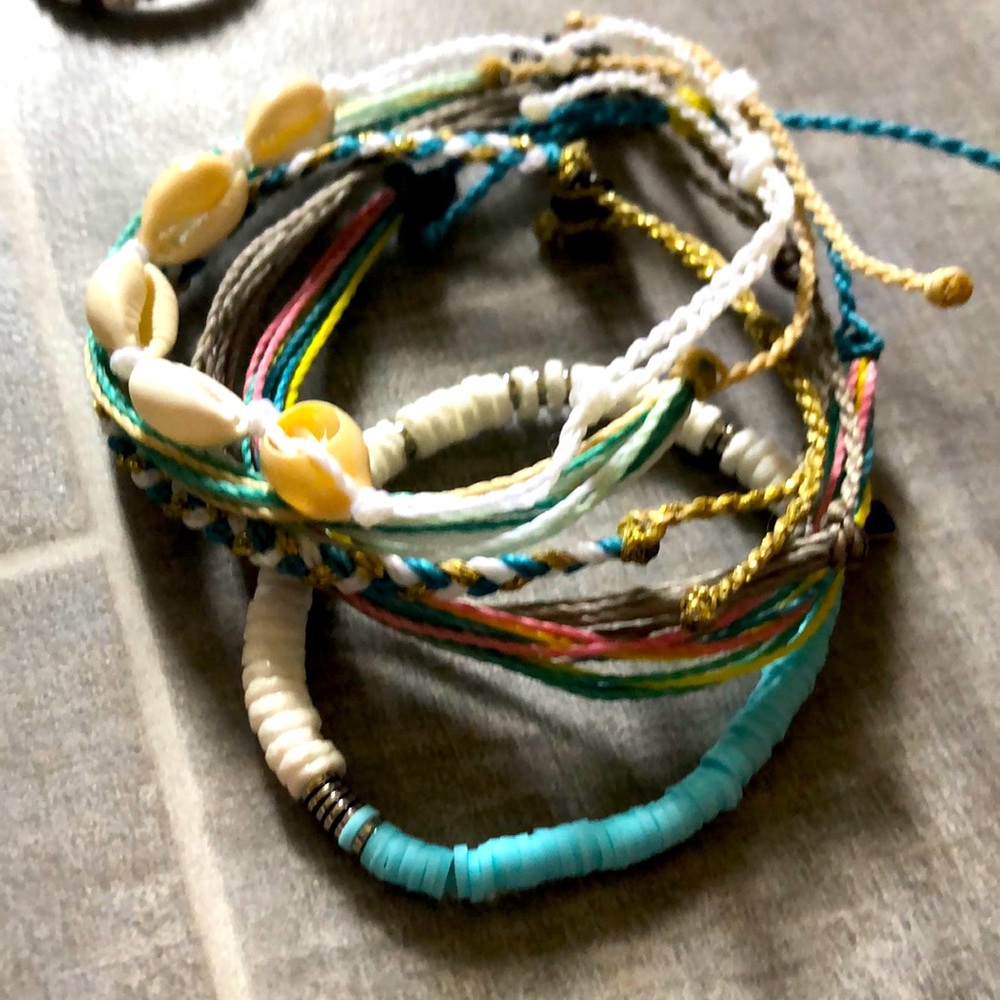 Assortment of bracelets from Pura Vida